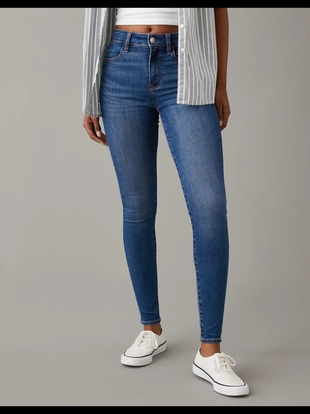 American Eagle Outfitters Super High-Rise Jeggings in Indigo Abyss